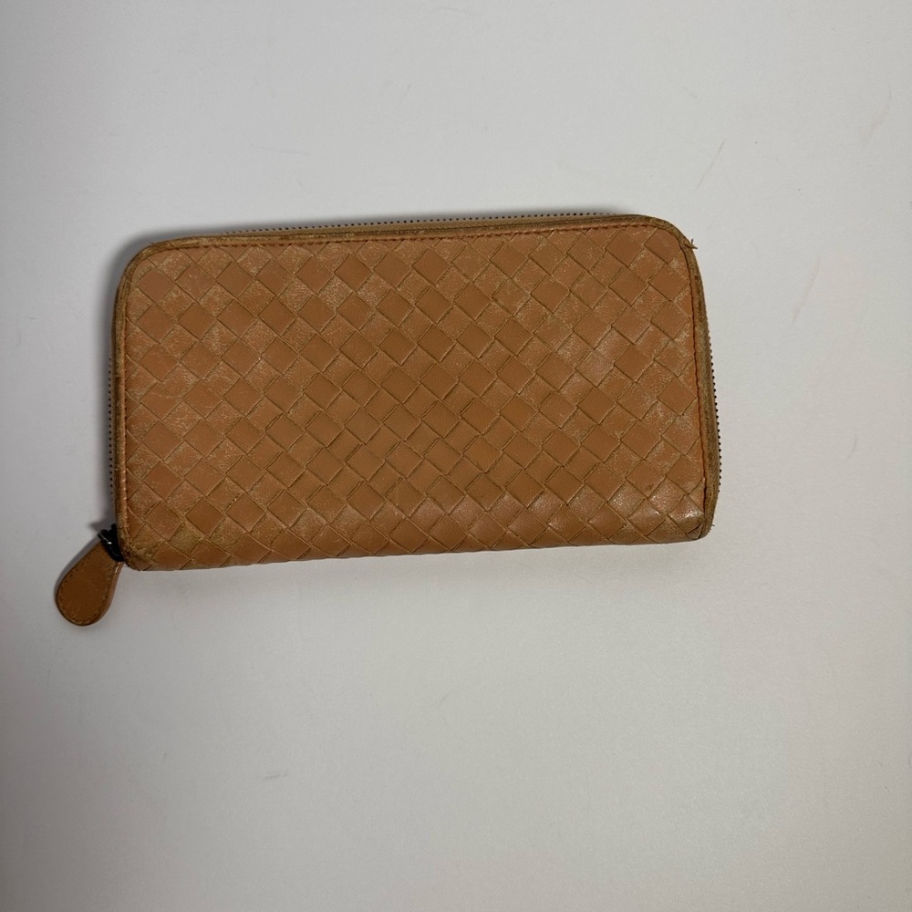 Bottega Veneta Beige Leather Wallet
